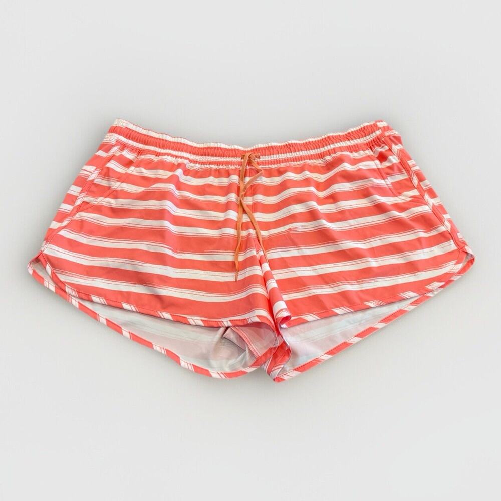 Columbia Womens White Orange Striped Stretch Shorts Size XXL 3L XL2827 NWT